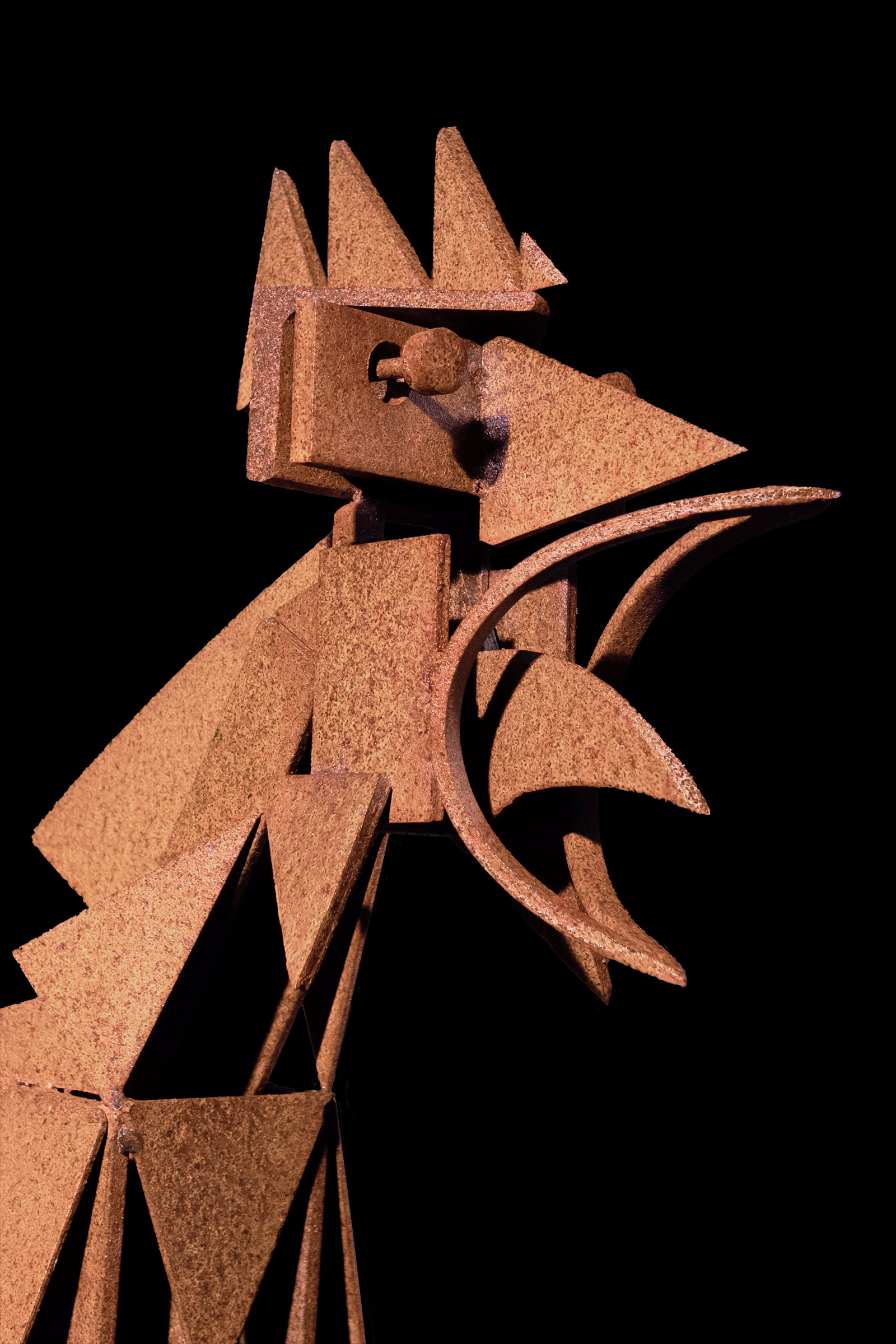 Rinascita, 2021,  (particolare), ferro di scarto e saldatura ad arco, 106 x 93 cm
