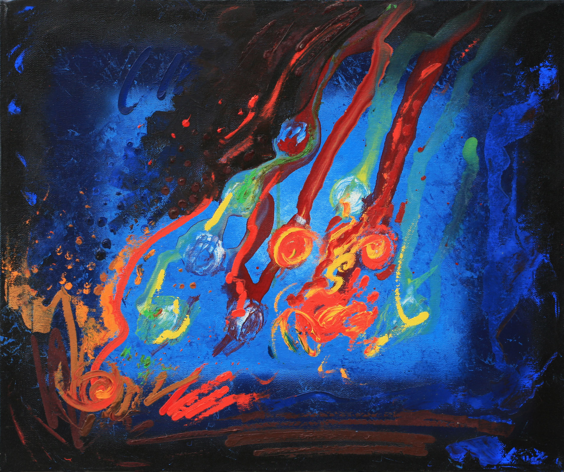 Acqua e fuoco, 2010, olio su tela, 50 x 60 cm