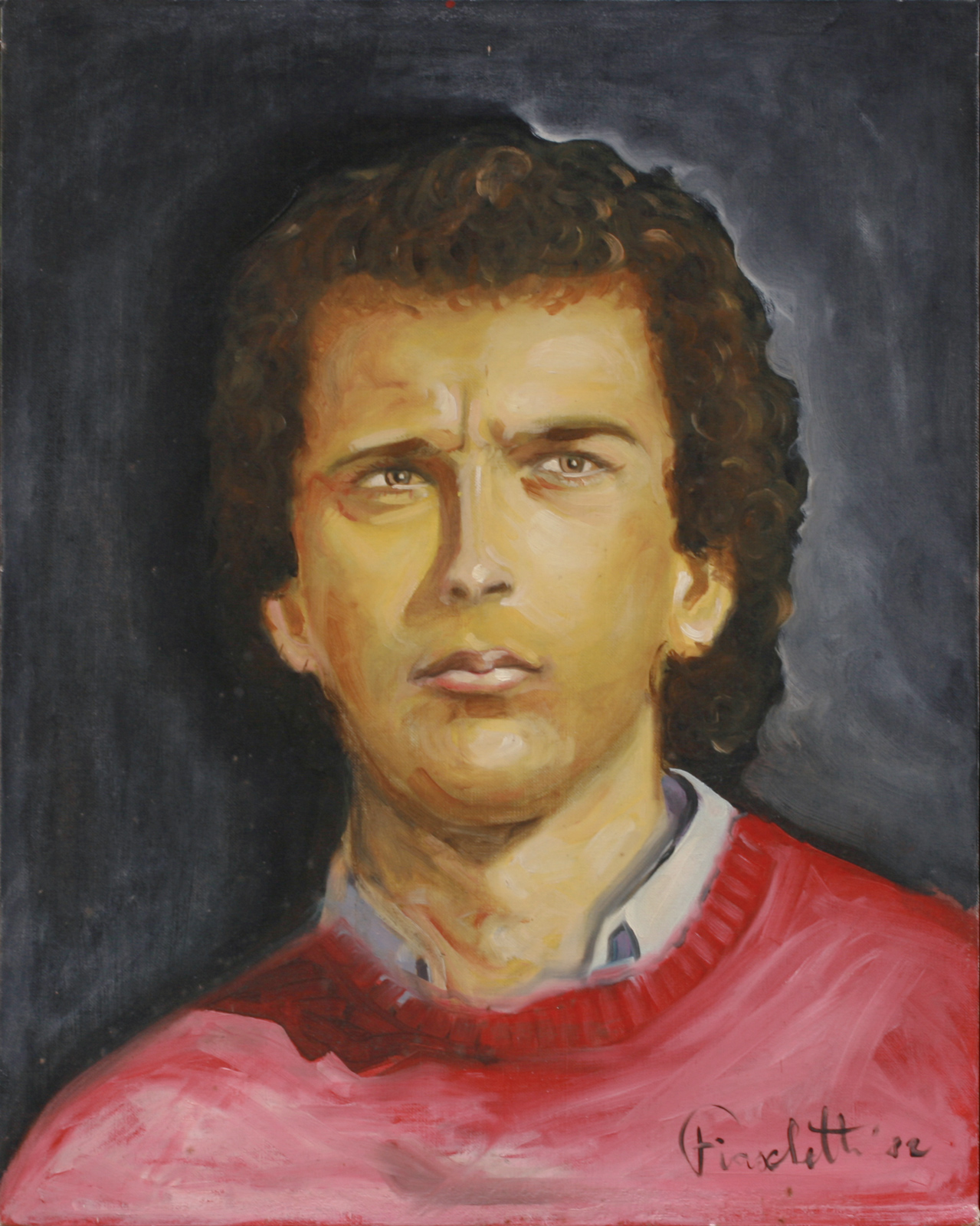 Autoritratto, 1982, olio su cartone telato, 50 x 40 cm