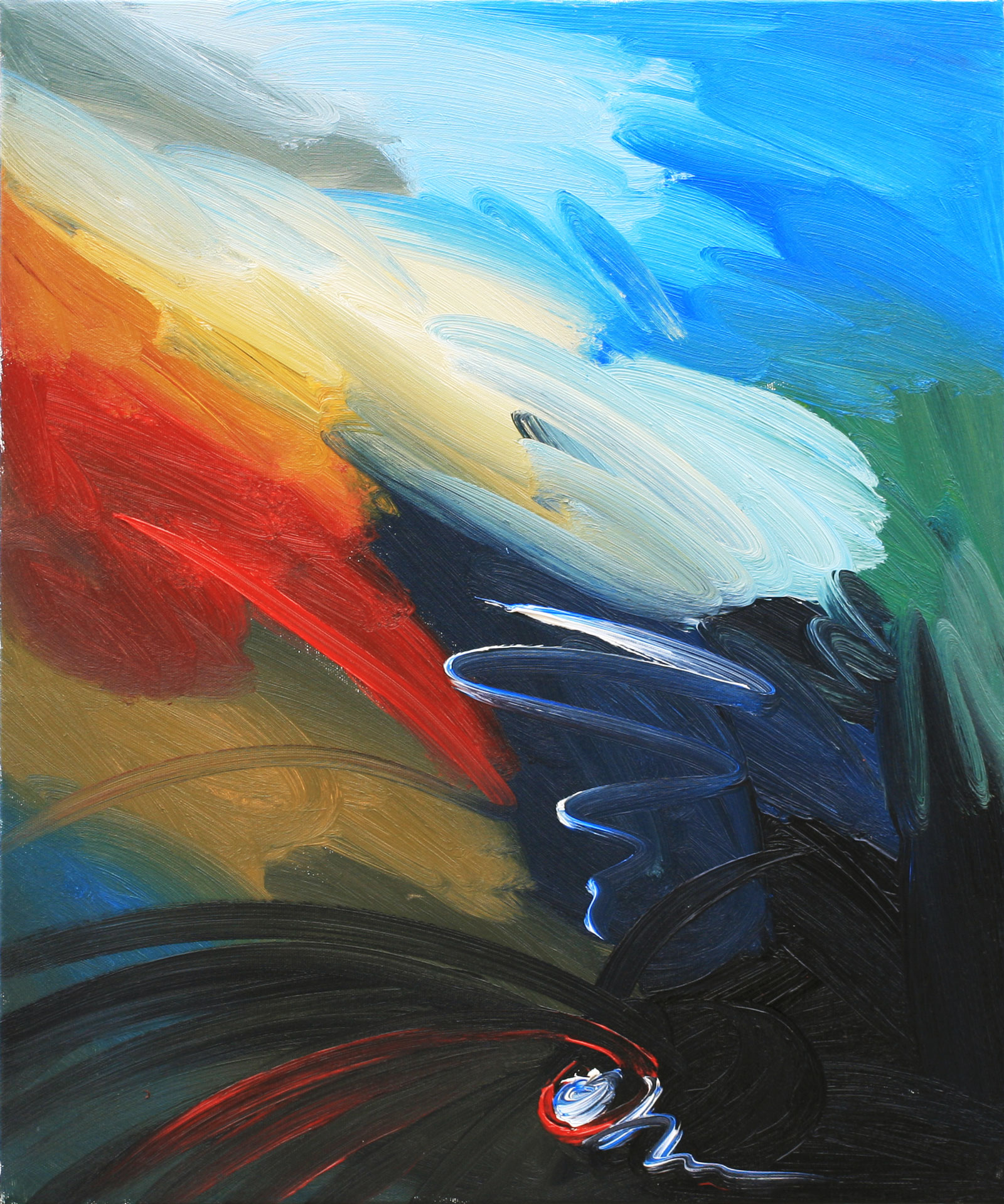 Travaglio e nascita, 2011, olio su tela, 60 x 50 cm